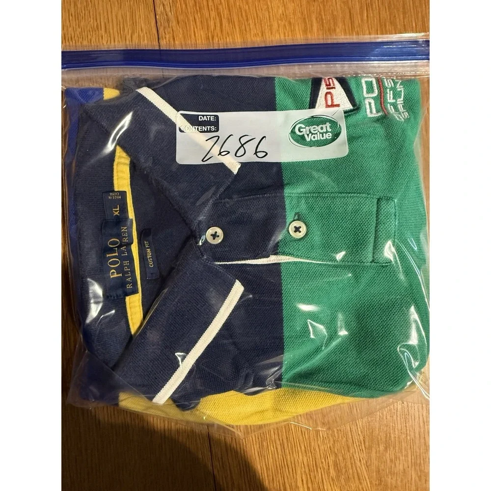 Polo Ralph Lauren Custom Fit P15 Offshore‎ Sailing Team Stripe Polo Shirt XL